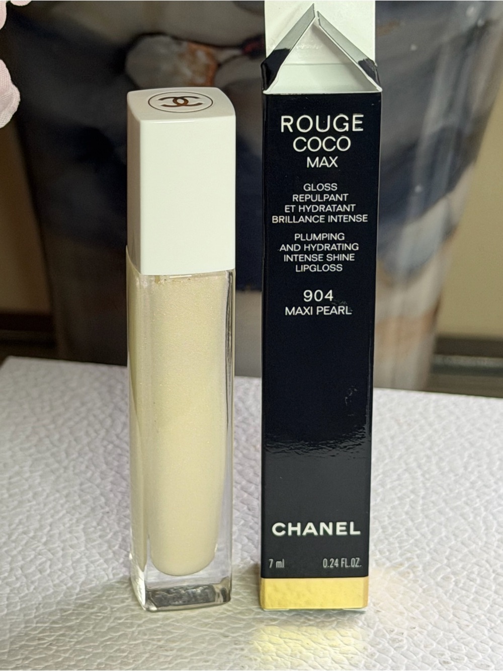 CHANEL Rouge Coco Max Lipgloss 904 Maxi Pearl -
